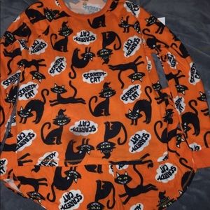 Women’s Halloween scary cat pjs